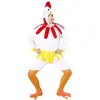Image de Déguisement Poule Adulte L 52-54 - Blanc et Jaune - 6 pièces