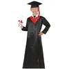 Image de Déguisement de diplômé - Guirca - Rouge et Noir - Chapeau et Tunique - Pour Enfant et Ado - 5-6 ans
