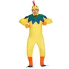 Image de Déguisement de coq pour homme - Jaune - Extérieur - Adulte - 18 ans - capuche col et combinaison
