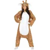 Image de Déguisement Pyjama Girafe Adulte - ALPEXE - Taille 42-44 - Blanc Jaune Marron - Intérieur