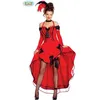 Image de Déguisement Danseuse de French Cancan - FIESTAS GUIRCA - Cowboy et Cowgirl - Femme - Rouge - Polyester