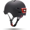 Image de Casque - LED - NOIR - Feux avant et arrière à LED - Batterie rechargeable USB