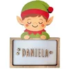 Image de Lampe à poser - Vintiun Lutin de Noël - Personnalisable - Bois de peuplier - LED intégrée