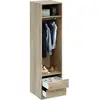 Image de Dressing - chene - 2 tiroirs - 2 étageres - 1 tringle - 50 x 57 x 200 cm