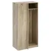Image de Module armoire d'angle - chene - 3 étageres - 1 tringle a vetements - 100 x 66 x 200 cm