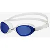 Image de Lunettes de natation Killa 180 blanc avec verres transparents bleu marine