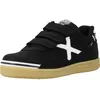 Image de Baskets garçon MUNICH 90149 - doublure et tige textile semelle gomme lacets - noir