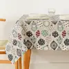Image de Nappe Enduite Antitache Mauré Merry Christmas 200 X 140 Cm