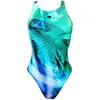 Image de Maillot de bain de natation Turbo Light bretelles larges bleu vert femme - S
