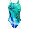 Image de Maillot de bain de natation Turbo Light bretelles larges bleu vert femme - 3XL