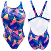 Image de Le maillot de bain Turbo Geo Galaxy rose bleu femme - M