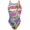 Image de Maillot de bain Turbo Cool Comic bretelle large rose jaune bleu femme - L