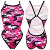 Image de Maillot de bain Turbo Revolution Camo Letters rose blanc noir femme - 5XL