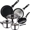 Image de San Ignacio Set De Batterie De Cuisine, Acier Inoxydable, Chromé, 44 X 35 X 25 Cm