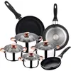 Image de San Ignacio Pk1171 Set Batterie Cuisine 8 Pièces Premium Et Set 3 Poêles, Chromé