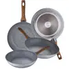 Image de Jeu De 4 Poêles À Frire Ø20 Ø24 Ø26 Et Ø28 Daimiel, Aluminium Forgé, Induction