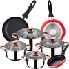 Image de San Ignacio Batterie De Cuisine 8 Pièces Avec 3 Poêles À Frire Ø16, Ø20 Et Ø24 Cm