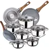 Image de San Ignacio Cassel Batterie De Cuisine 12 Pcs Et 3 Poêles À Frire 18,20,24 Cm Daimiel