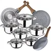 Image de San Ignacio Cassel Batterie De Cuisine 12 Pcs Et 3 Poêles À Frire 22,26,28 Cm Daimiel
