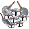 Image de San Ignacio Cassel Batterie De Cuisine 12 Pcs Et 3 Poêles À Frire 18,22,26 Cm Daimiel