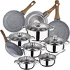 Image de San Ignacio Cassel Batterie De Cuisine 12 Pcs Et 4 Poêles À Frire 20,24,26,28 Daimiel