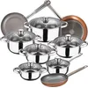 Image de San Ignacio Cassel Batterie De Cuisine 12 Pièces Et 3 Poêles À Frire Optimum Plus