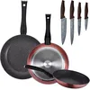Image de Pack De 3 Casseroles Ø20 / 24 Et 28 Cm + 4pc De Couteaux En Acier Inoxydable