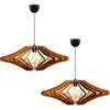 Image de Ensemble De 2 Lampes De Toit De 55 Cm. Noix, Type E 27 Max 45 - 60 W