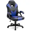 Image de Chaise De Bureau Universelle Gaming Bleue Avec Accoudoirs