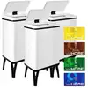 Image de Poubelle Intelligente Wellhome 40l Avec Capteur Infrarouge Et Design En Acier Inoxydable