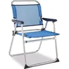 Image de Chaise marine - Solenny - Aluminium - Textilène - Pliable - 1 place - Bleu