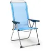 Image de Chaise de Plage Pliante Solenny 5 Positions Dossier Anatomique Bleu