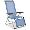 Image de Transat Réglable de Jardin Relax Solenny 5 Positions Chaise longue Dossier Anatomique Bleu
