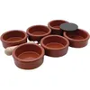 Image de Service crème brûlée - GRAUPERA CERAMIQUES - 6 coupelles émaillées - fer à caraméliser