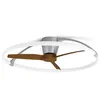 Image de Plafonnier ventilateur dimmable CCT argent/noyer - Mantra - Népal