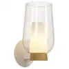 Image de Applique murale led verre et bois - mantra - nora