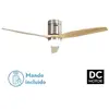 Image de Ventilateur de plafond fabrilamp aguil  n dc nickelh  tre 3 pales 132 cm 6 vitesses led 20 w t ©l ©commande 128291342