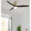Image de Ventilateur de plafond fabrilamp aguilón dc cuirchêne 3 pales 132 cm 6 vitesses led 20 w télécommande 128291364