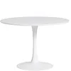 Image de CALICOSY - Table ronde pied métal diamètre 110 cm - ODA - Blanc