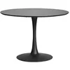 Image de CALICOSY - Table ronde pied métal diamètre 110 cm - ODA - Noir