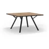 Image de CALICOSY - Table carrée avec pieds en métal noir L136 x l136 cm - BENI - Bois clair