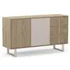 Image de Concept1 buffet chêne gris l146cm MILLAY-2P3T-CHENE
