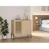 Image de CALICOSY - Commode 2 portes et pieds en métal Inca - L80 cm - Bois clair