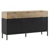 Image de Concept1 buffet chêne noir effet bois l155cm MARION-3P3T-CHENE
