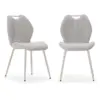 Image de Lot de 4 chaises en tissu avec pieds en métal l48 cm - nova