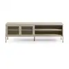 Image de Meuble tv en métal beige 2 portes, 160 cm-latem Latem