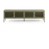 Image de Meuble TV en métal vert kaki 4 portes 160 cm - Latem - Maison Pavane