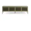 Image de Meuble tv en métal vert kaki 4 portes, 160 cm-latem Latem