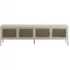 Image de Meuble tv en métal beige 4 portes, 160 cm-latem Latem