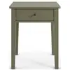 Image de Chevet 1 tiroir 46x36x55 cm en bois de pin kaki